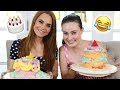 CAKE DECORATING WITH A BLIND GIRL ft Molly Burke!