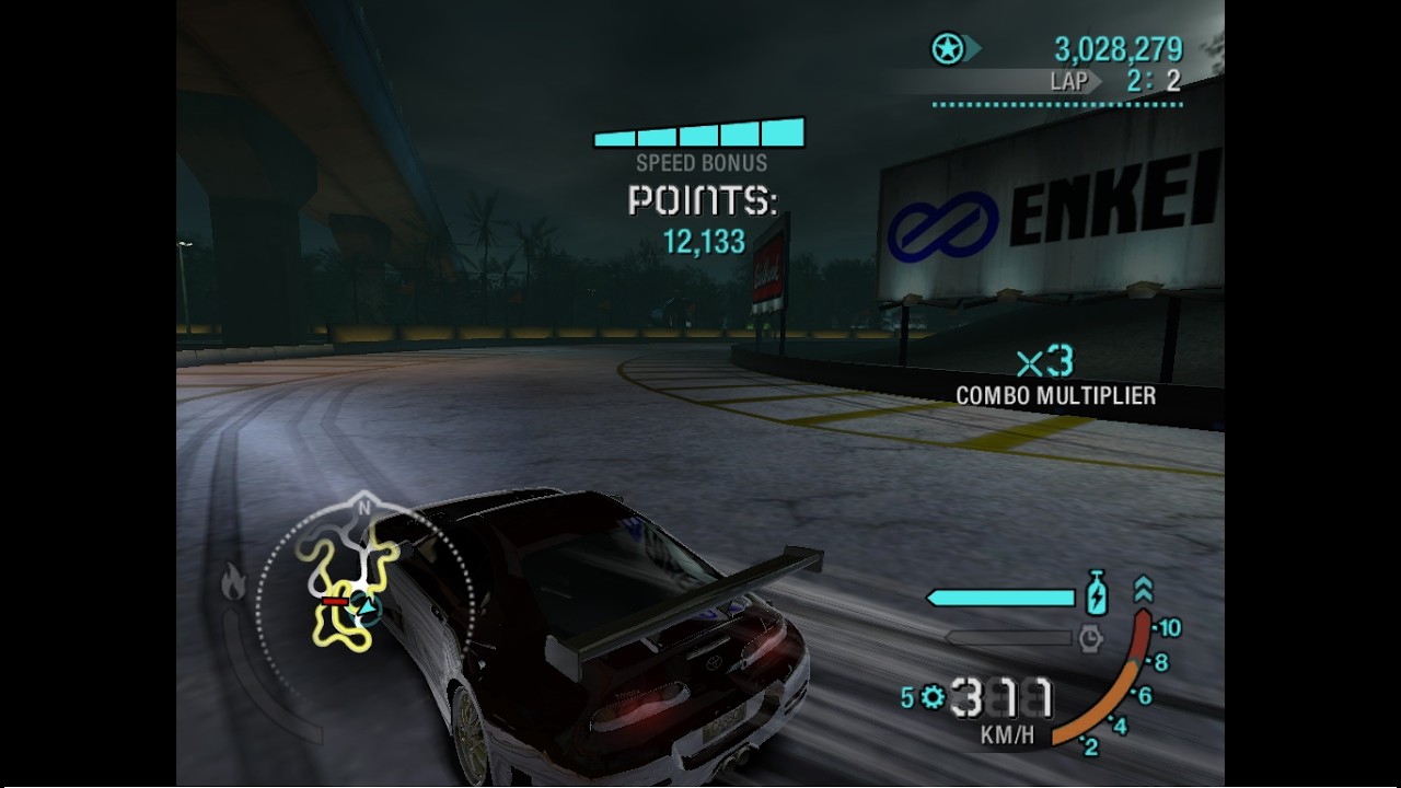 NFS Carbon DRIFT | Main Street Drift | 2 laps Supra (keyboard)