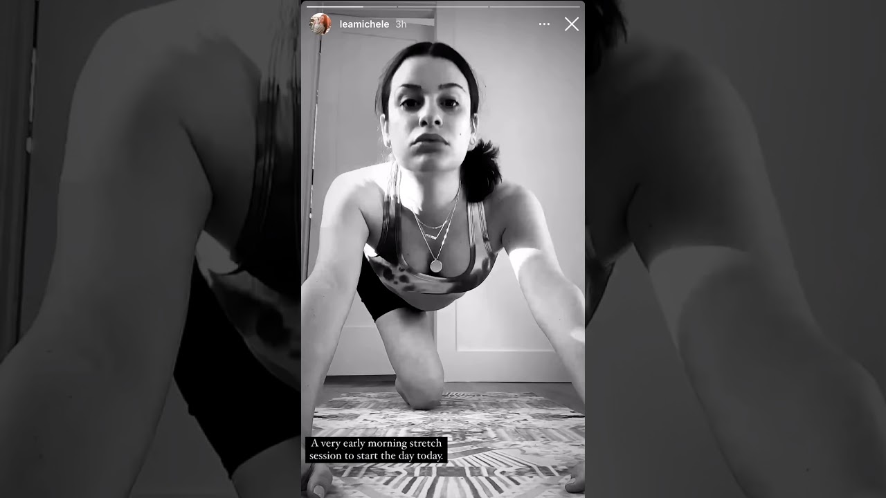 Lea Michele Yoga TIme Lapse 7