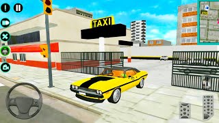 Fast Yellow Taxi Simulator - Driver Delivers Customers - Android Gameplay screenshot 1