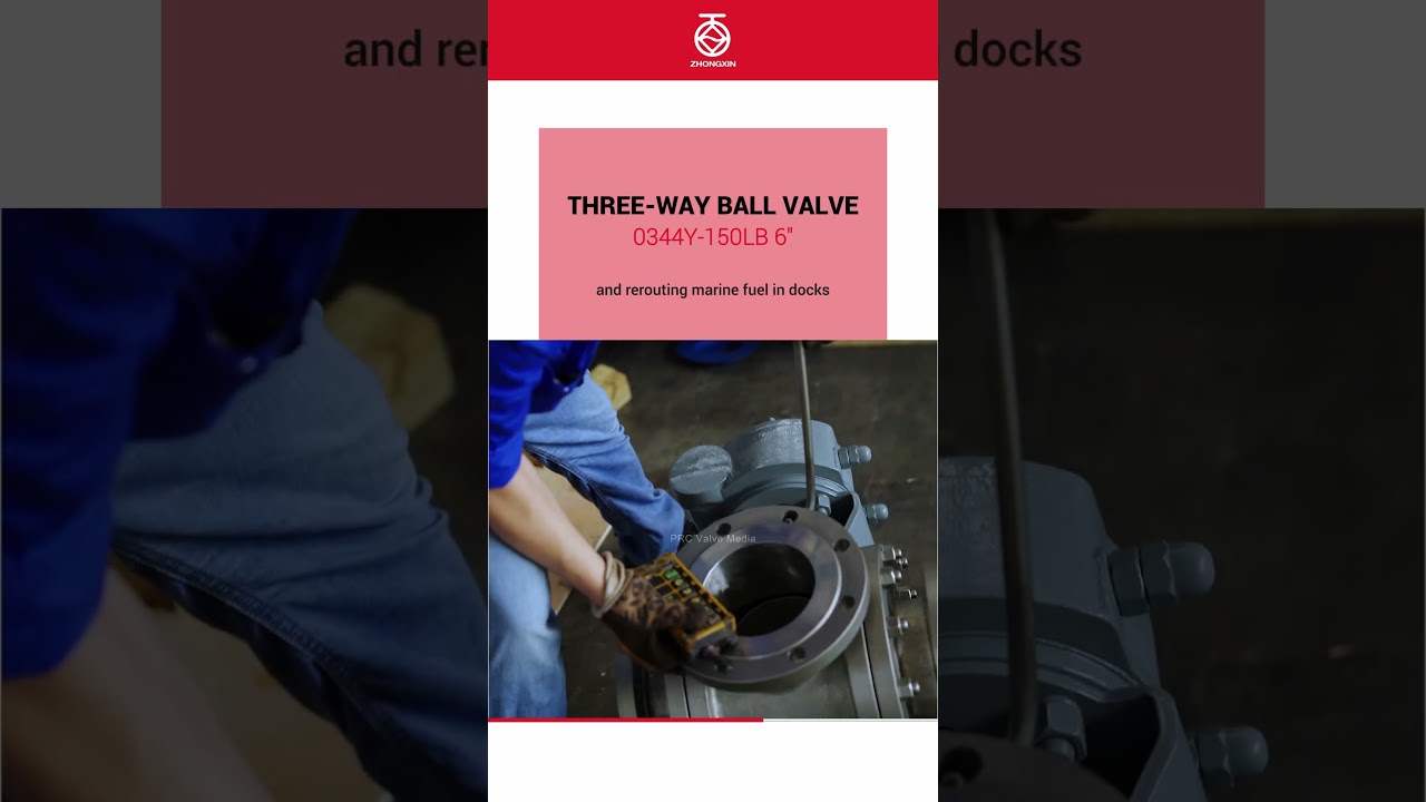 0344Y-150LB 6''THREE-WAY BALL VALVE—ZHONGXIN