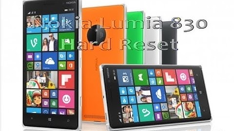 Nokia Lumia 830 Hard Reset