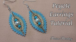 DIY Beaded Peyote stitch Earrings tutorial 👌