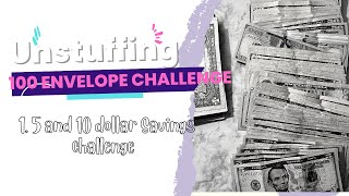 Unstuffing the 100 Envelope Challenge/Unstuffing $1, $5 and $10 Savings Challenge/Budget with Nessa