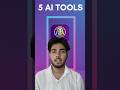 Top 5 AI Tools Every Creator Must Know 🔥 #aitools #shorts