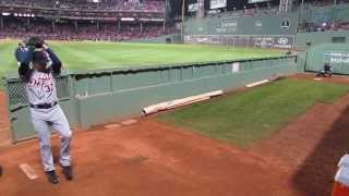 Max Scherzer Warming up before ALCS Game 2 at Fenway Park 10/13/13