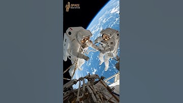 Astronaut Just Floating Like a Boss Outside the Station 🧑‍🚀🌍 #SpaceVibes #NASA #ZeroGravity