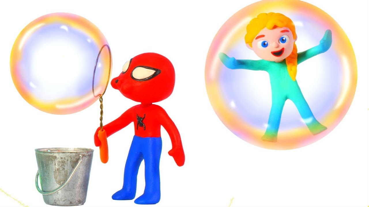 kids anka SUPERHERO BABIES MAKE GIANT BUBBLES ❤ Superhero Babies Play Doh Cartoons For Kids