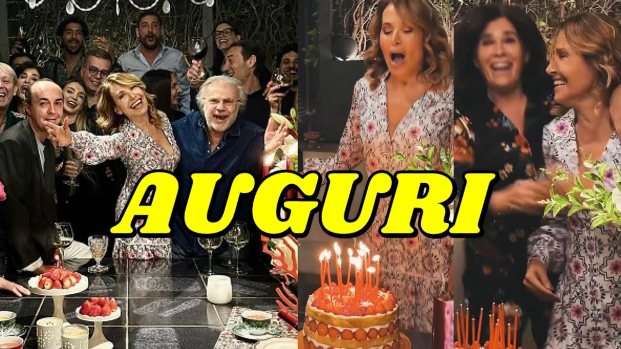 Barbara D'urso compie gli anni e gli amici le hanno regalato una festa a sorpresa