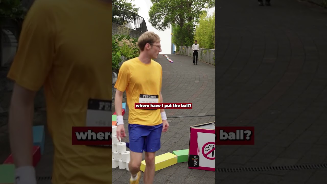 Knock over the toilet paper tower with the ball | Taskmaster NZ | Jack Ansett