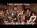T-ARA (ティアラ) - Beautiful Sniper (OT7) | Line Distribution