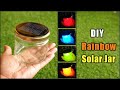 DIY Solar Powered Rainbow Mason Jar || Colour Changing  Solar Garden Light