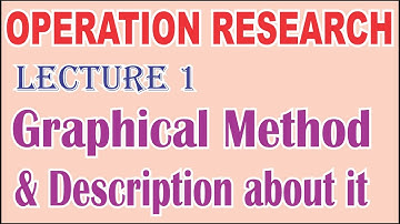 Lectures 1 | Graphical Method in LPP | To Find Unique Optimal Solution of Graphical Method.
