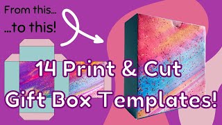 Print & Cut Canva Template Gift Box