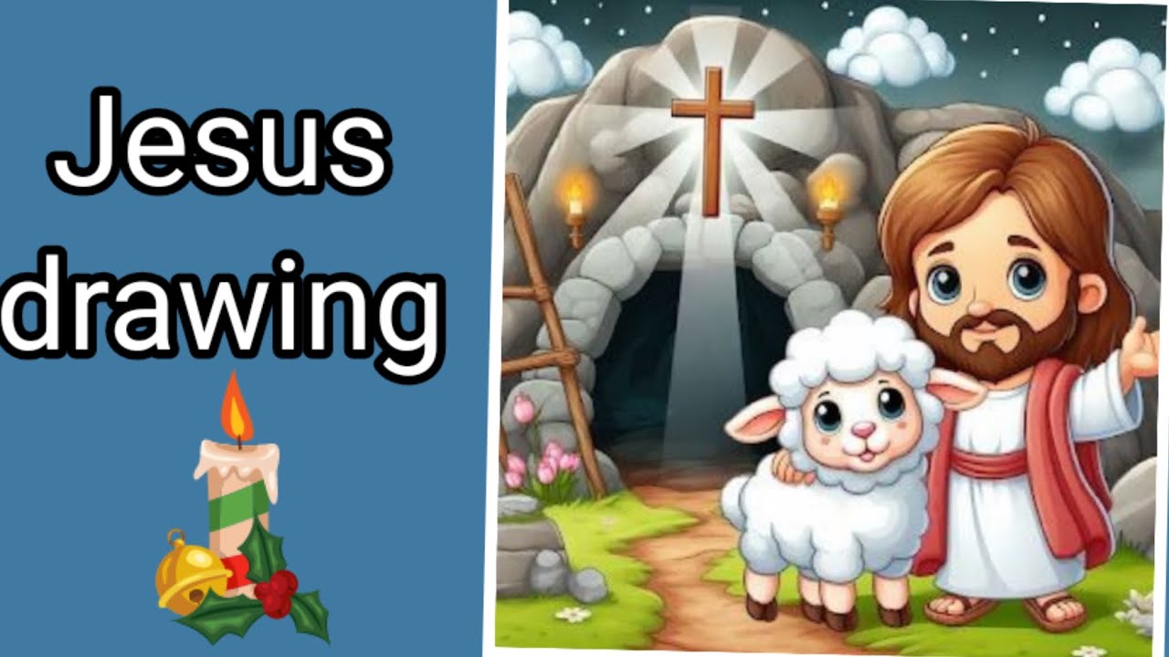 Jesus drawing /Easter drawing /easy Jesus drawing/how to draw jesus ...