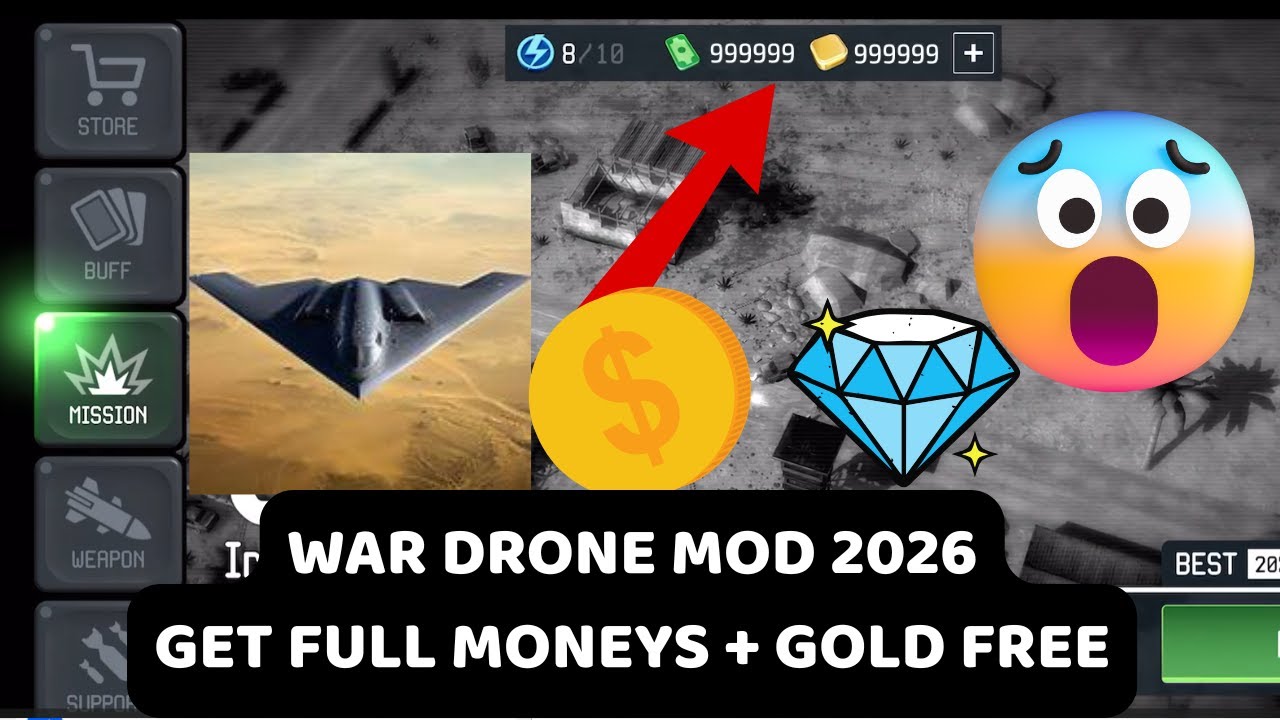 War Drone MOD 2026 - GET FULL 999999 GOLD + MONEYS ON IOS/ANDROID(NEW ...