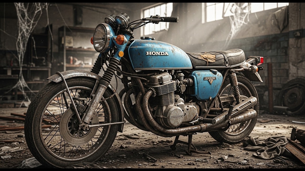 ASMR Bike Restoration | 1969 Blue Honda CB750 Four | Full Showroom Rebuild (4K POV)