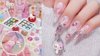 Lovely Hello Kitty Nails 🥺🫧The Cutest Ever! Trending Layout | DIY Nail | Nail Art Tutorial | ASMR screenshot 5