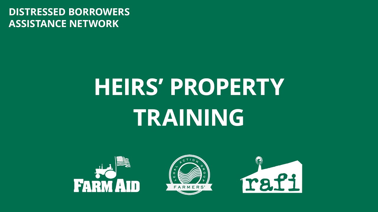 Heirs' Property Training (Webinar from DBAN)