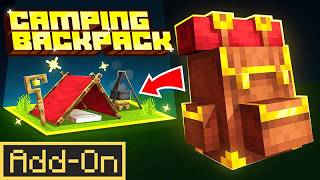 This Add-On Gives You A CAMPSITE Inside A Backpack! - Camping Backpack 2.0 Add-On #minecraft screenshot 1