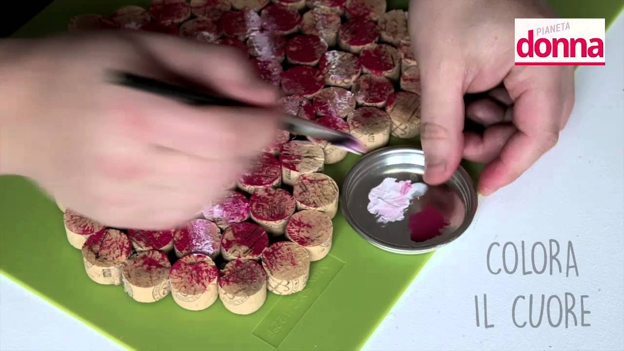 Cuore fatto con i tappi di sughero - Tutorial - youtube