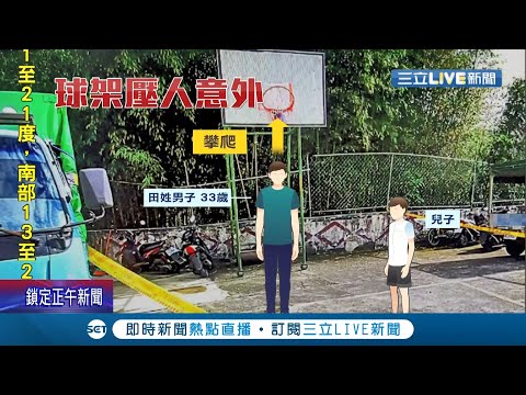兒子還目睹全程...新竹男子爬籃球架突然"失去平衡"倒塌 傷勢過重回天乏術  │記者 張浩譯 許慧美 │【LIVE大現場】20211227│三立新聞台