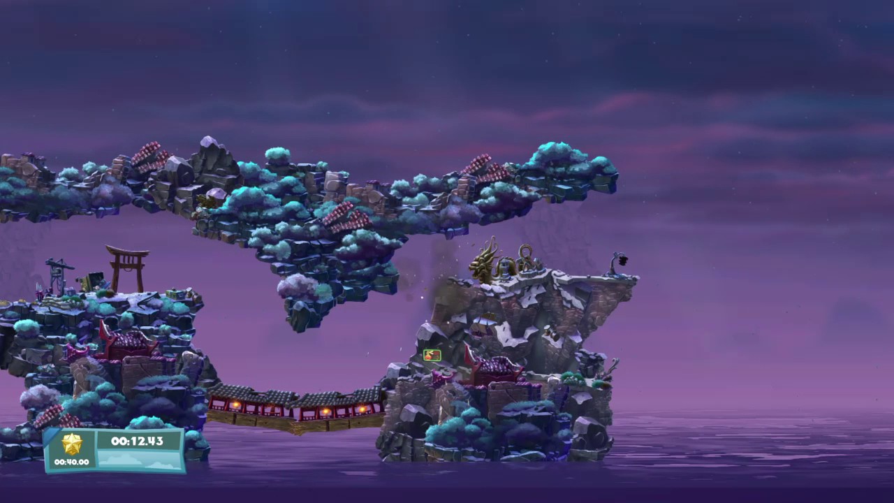 Worms Racing PS4 Worms WMD - Sheep Racing World Record (12.43) - YouTube