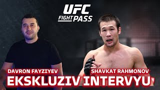 UFC yulduzi Shavkat Rahmonov bo‘lajak jang oldidan Davron Fayziyevga intervyu berdi