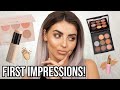 FULL FACE OF FIRST IMPRESSIONS! TESTING NEW MAKEUP! DRUGSTORE, HIGH-END + GLOSSYBOX [DISCOUNT CODE]