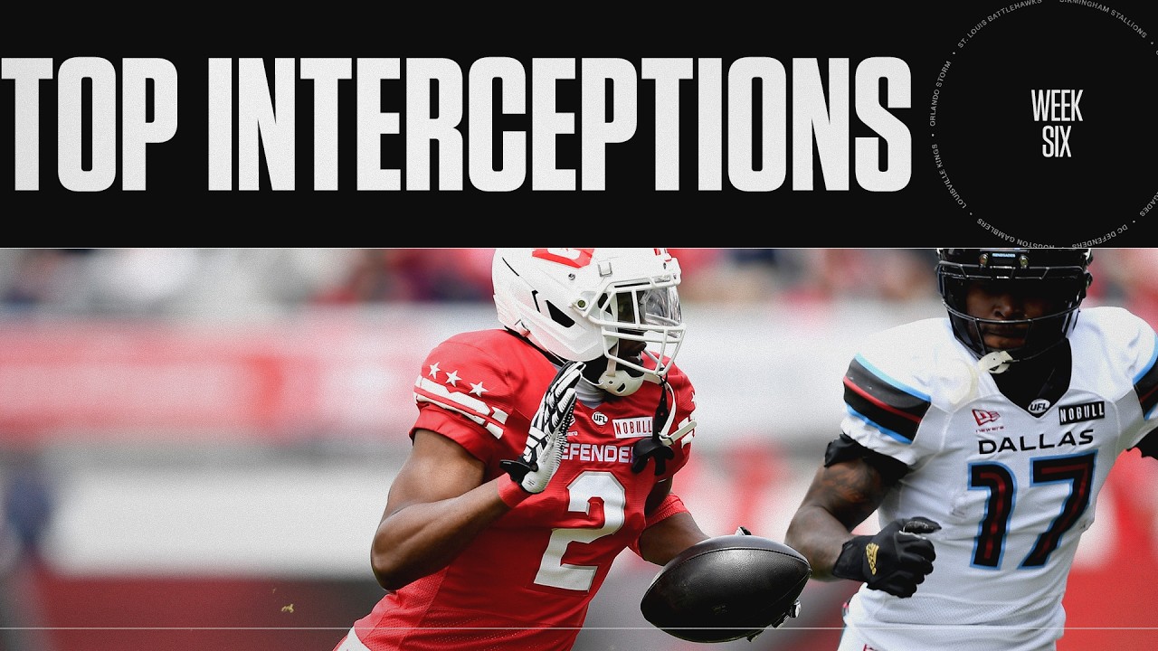 Top Interceptions from Week Six | United Football League - YouTube