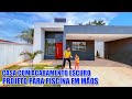 Olha aí essa casa com detalhes escuros maravilhosos e lote 12x30 com projeto para piscina no jeito