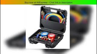 SucceBuy AC Gauge Set 3 Way AC Manifold Gauge Set for R134A R22 R12 R502 Refrigerant Works on Car F