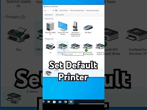 Default Printer Kaise Set Kare Windows 10 Mein - Hindi