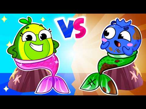 Baby Becomes a Mermaid | Clean Mermaid vs Dirty Mermaid 🧜‍♀️🥑