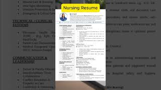 Professional Nurse Resume Template, Free resume Download #NurseResume #NursingResume #NursingCV