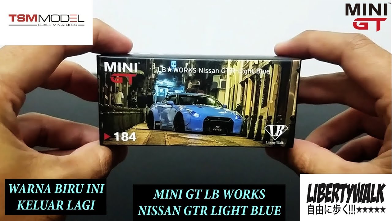 REVIEW MINI GT NISSAN GTR R35 LBWK LIGHT BLUE MACAU SPECIAL EDITION NO ...