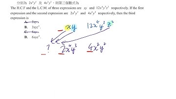 HKDSE Rational Function 有理函數 mc Type III : HCF LCM find original