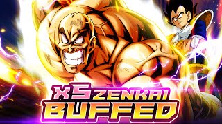 5x ZENKAI BUFFED LF NAPPA DOES ASTRONOMICAL LEVELS OF DAMAGE! YEL UNIT BEWARE! | Dragon Ball Legends