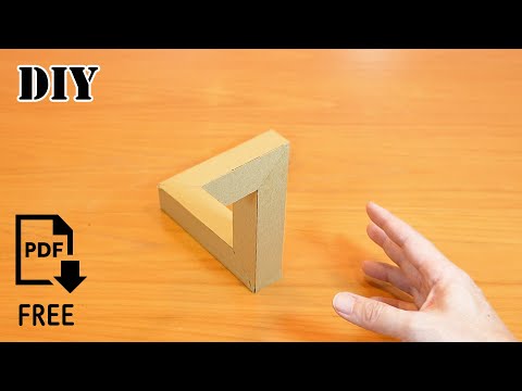 ダンボール工作] 目の錯覚オブジェの作り方 How to make a Optical
