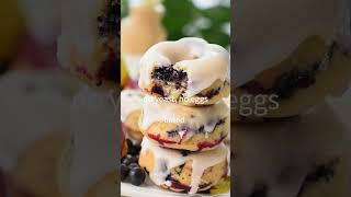 Famous Better-for-you Donuts! 🫐🌿#healthybaking #healthydesserts #healthytreats #donuts Wealth