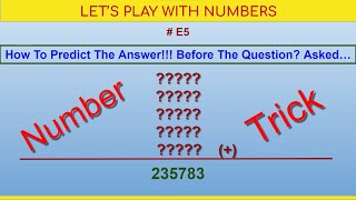 LPWNS #05 - Predict SUM Even Before Writing Numbers (Five 5-DIgit Numbers) | Number Tricks | Tamil