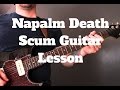 Napalm Death - Scum Guitar Lesson