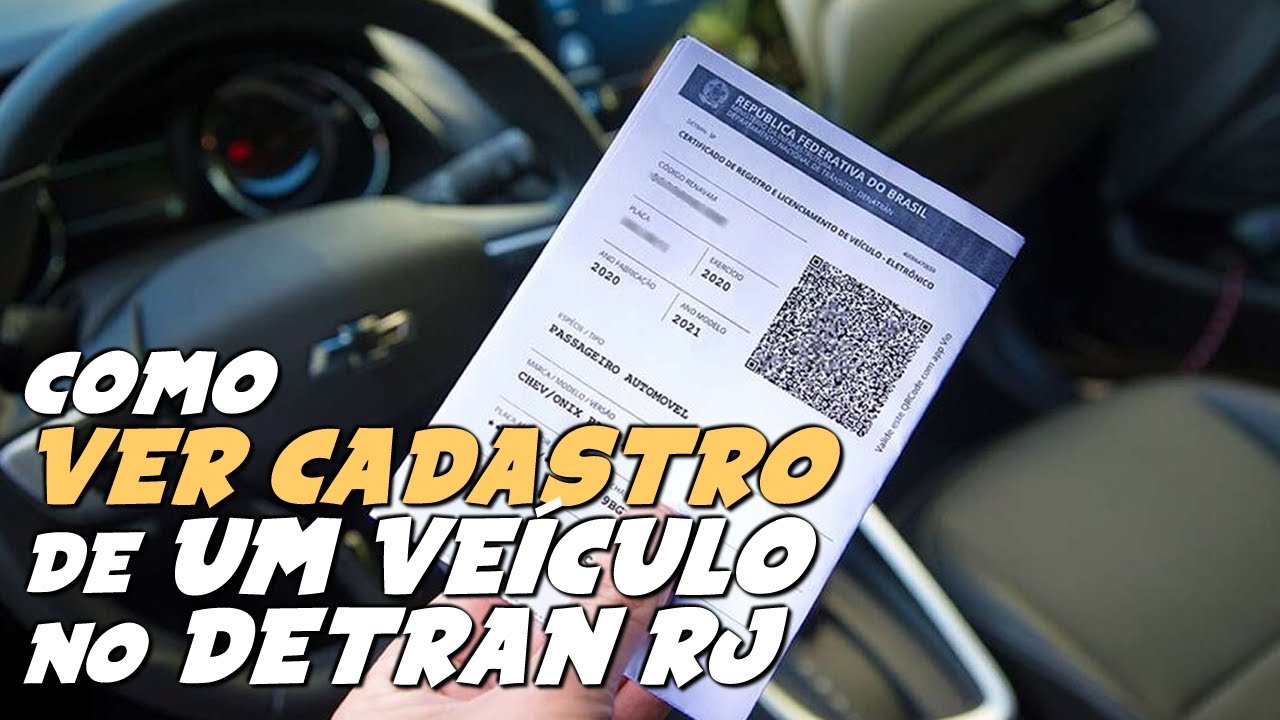 Como CONSULTAR o CADASTRO de VEÍCULO no DETRAN do RIO de JANEIRO - YouTube