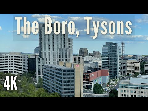 The Boro, Tysons Corner, Virginia | Evening Walk in Downtown Tysons | 4K | USA