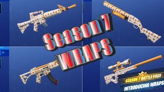 Fortnite Season 7 Weapons & Vehicles Wraps Showcase