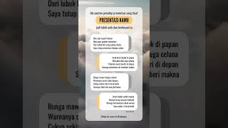 Ide Pantun Penutup Presentasi #samasamabelajar #tips #sekolah #mahasiswa