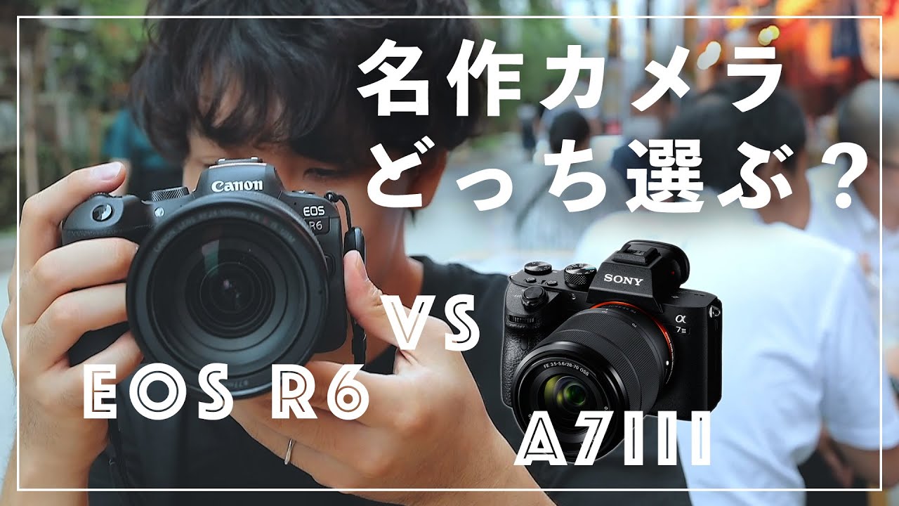 Canon vs Sony】名作カメラを比較！EOS R6を使ってわかったα7IIIとの