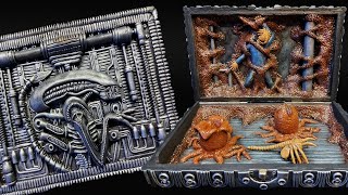 Sculpting The Alien Xenomorph Box of Horror/ Polymer Clay Time-lapse Sculpture.