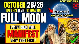 ✅This Taurus FULL MOON RITUAL Will Find You BEFORE October 26( It's a SIGN To Do It!)