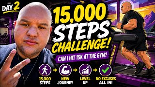 DAY 2: Can I Walk 15,000 Steps at Planet Fitness? | The Workout Journey Continues! 💪🔥